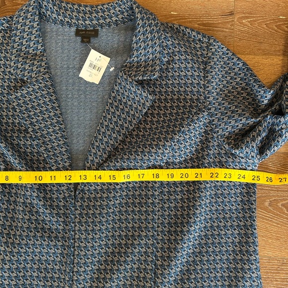 J. Jill Wearever Collection Knit Blazer Jacket Blue Patterned Size 2X - Picture 6 of 7